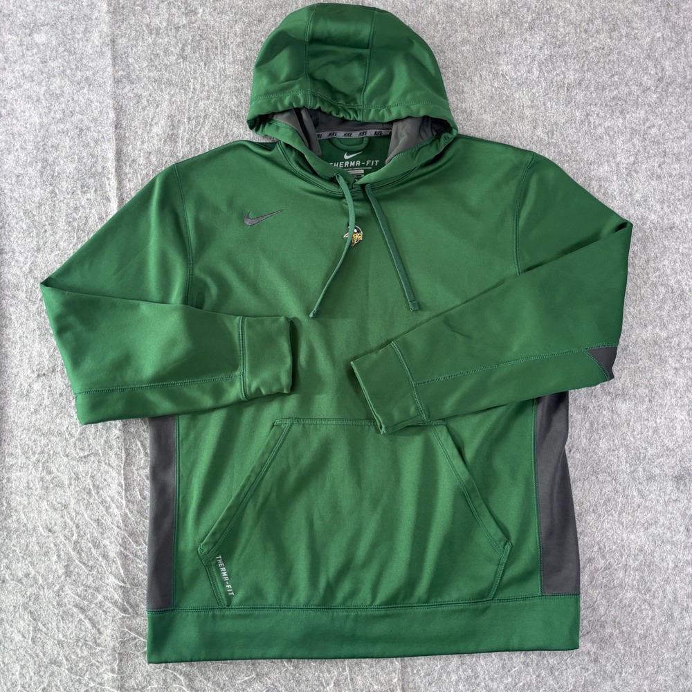 Nike Therma-FIT Minnesota‎ Vikings Hoodie Mens XL Green Grey Pullover Sweatshirt
